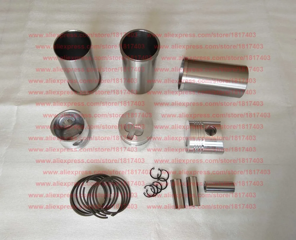 

Y480G-04005 Piston + Y480G-01003 Cylinder sleeve + Y480G-040011 piston ring + Piston pin, Yangdong Y380T swirl chamber engine