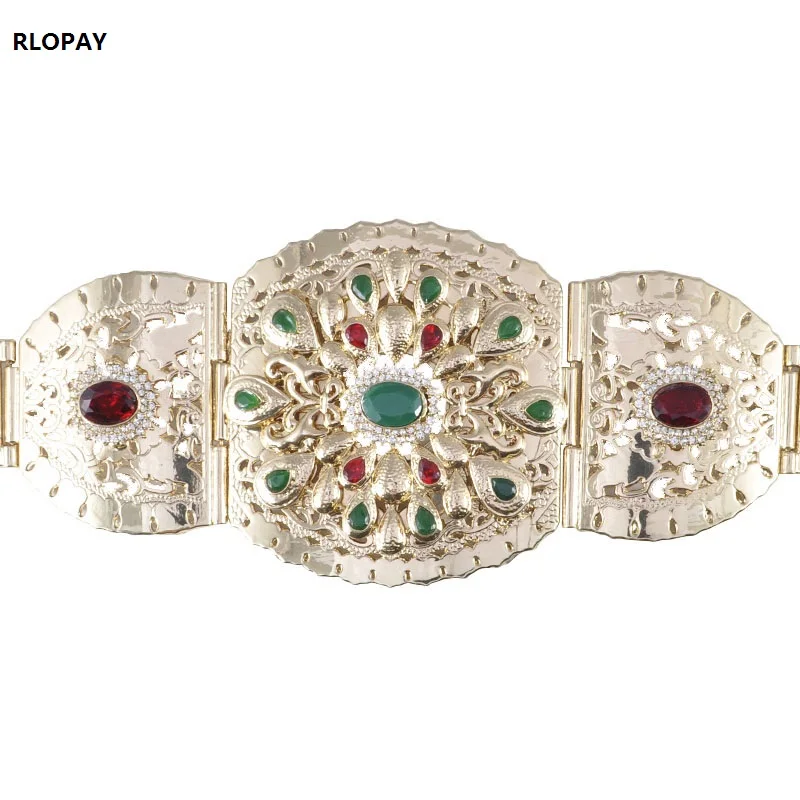 

Traditional Morocco Caftan Belt For Abaya Women Fashion Waist Chain Luxury Colors Stone Jewelry Belts