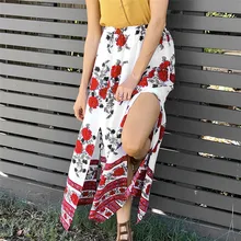 Горячие пинг женские печати вечерние коктейльные ремни юбка женская летняя сумка для пляжа юбка