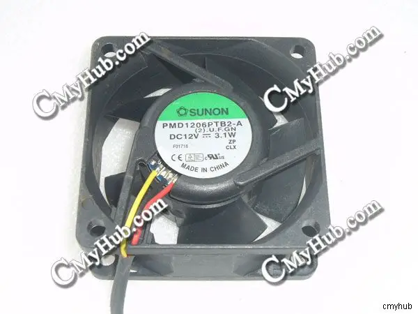Для SUNON PMD1206PTB2-A (2).U.F.GN 12 В постоянного тока 3 1 Вт 6025 6 см 60 мм 60x60x25 3pin охлаждающий