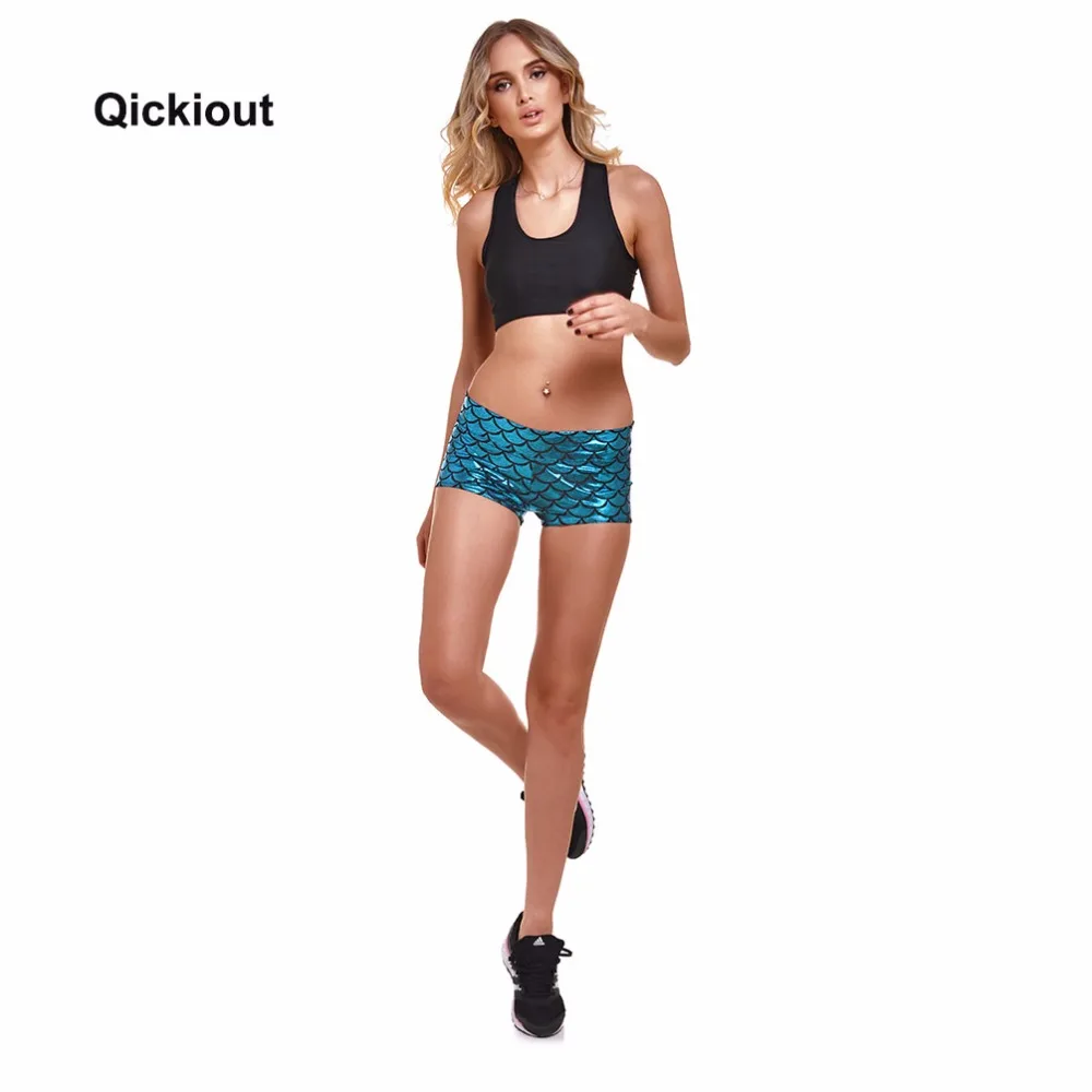 Женские шорты Qickitout новые стильные эластичные с высокой талией небесно голубые