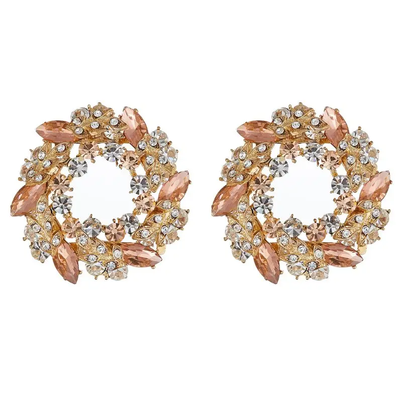 1 Pair Fashion Women Rhinestone Shoes Flower DIY Decorations Shoe Buckle Charm Lady High Heel Wild Matching Clips