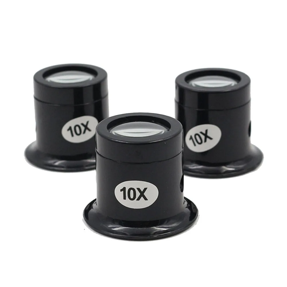 Handheld 10X Monocular Magnifying Glass Loupe Lens Jeweler Watch