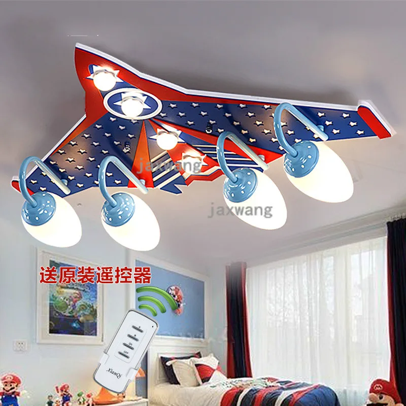 

Children's Roof ceiling Light Suction Boy's Bedroom Starway Aircraft ceiling lamp Remote Control Cartoon Living Room Lighting