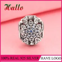 Серебряные кристаллизованные снежинки очарование, синие Очаровательные Кристаллы бисера подходят breloque pour изготовление bijoux Подвески для изготовления браслета