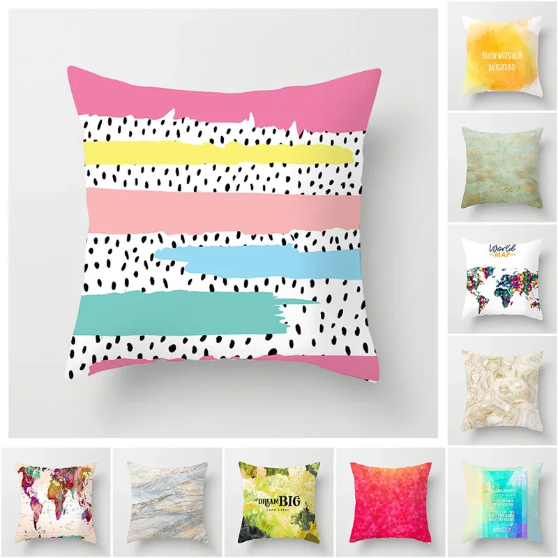 

Fuwatacchi Blooming Painting Cushion Cover Gradient Paisley Striped Printed Home Decorative Pillow Cover Pillowcase for Car Sofa