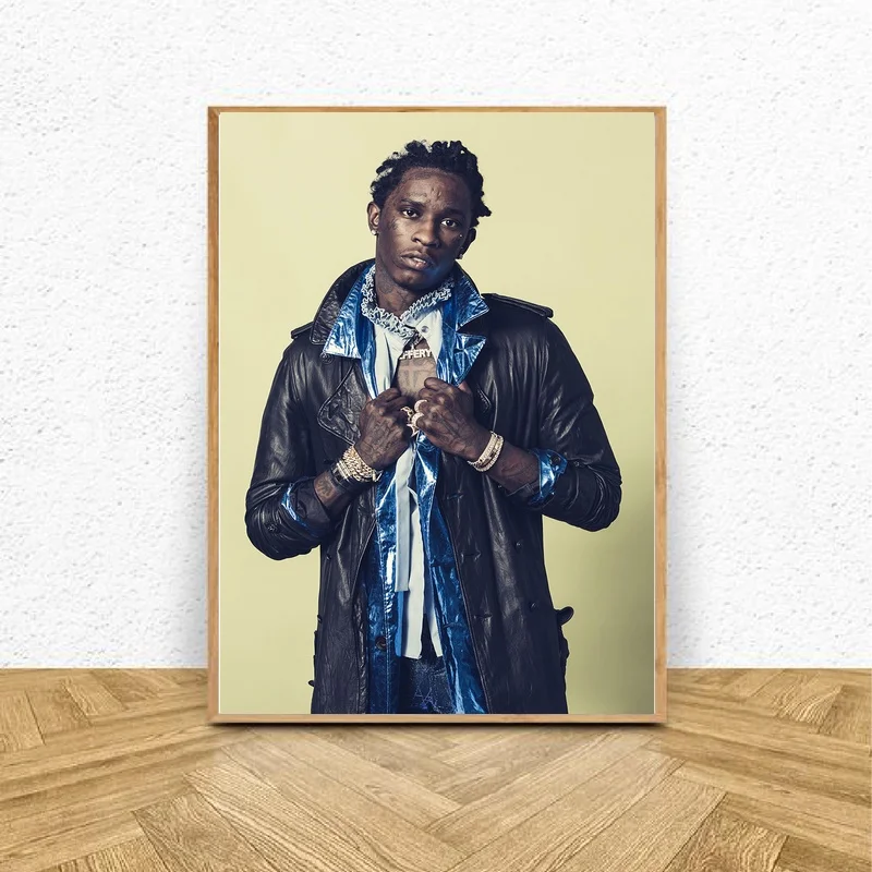 Художественный шелковый постер для украшения дома Young Thug | Дом и сад