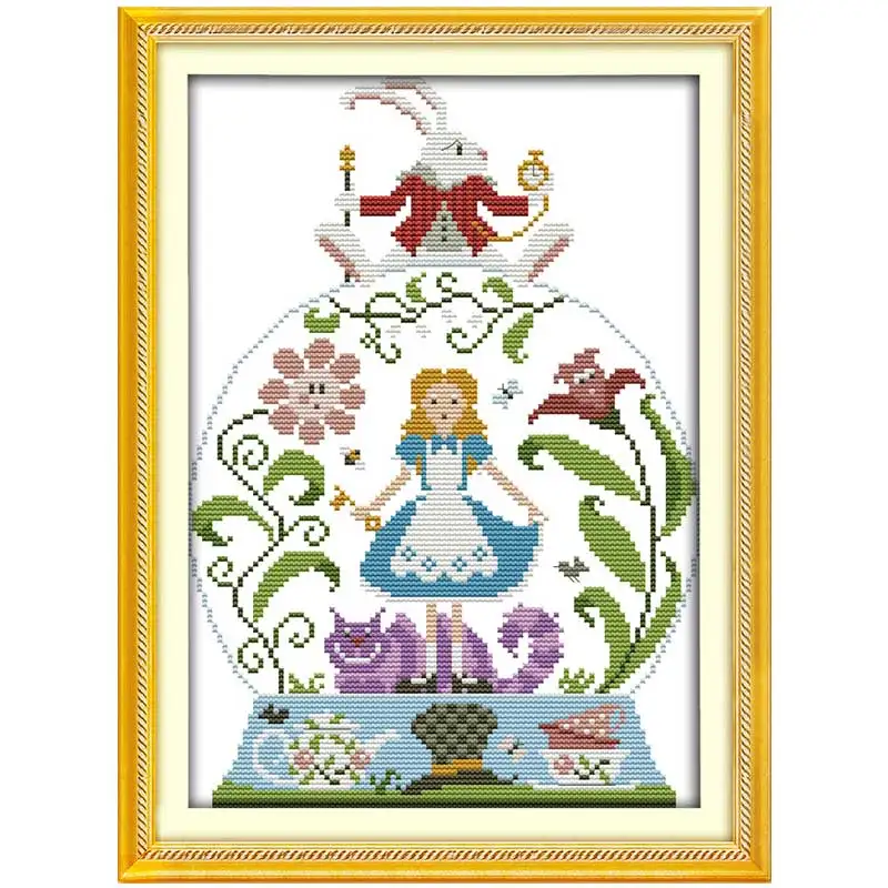 

Fairy Tales Patterns Counted Cross Stitch 11CT 14CT Cross Stitch Set Wholesale Cartoon Cross-stitch Kit Embroidery Needlework