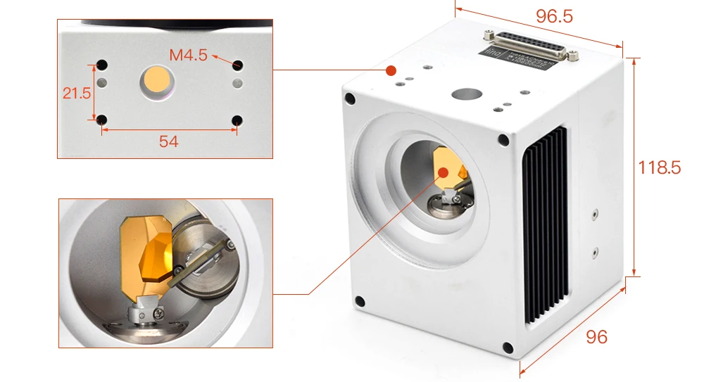 WaveTopSign 10.6um 10600nm CO2 лазерное сканирование Galvo головка SACNdre10 вход Aperture10mm гальванический сканер с блоком питания