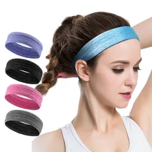 Новая женская впитывающая Пот повязка на голову для йоги Эластичный Тюрбан спортивные повязки для волос эластичная повязка на голову аксессуары для волос
