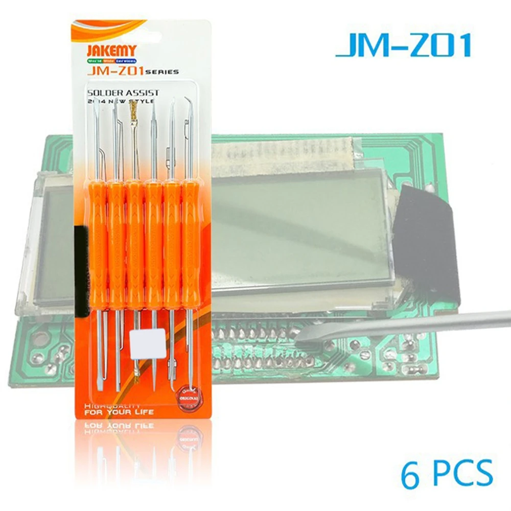 

JAKEMY JM-Z01 6 in 1 Soldering Assist Tool Set for Household Electric Iron Auxiliary Tool Kit