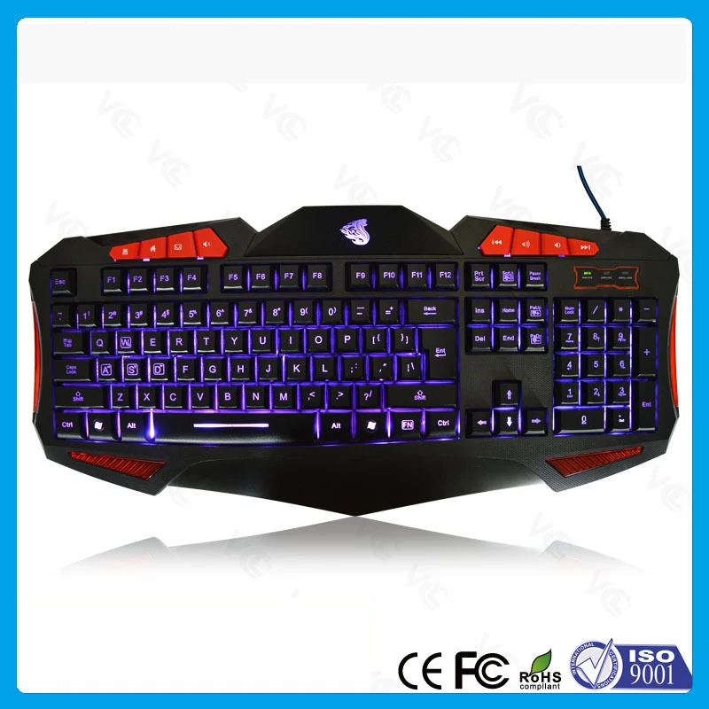 Клавиатура игровая светодиодная с подсветкой 3 цвета|led gaming keyboard|gaming keyboardkeyboard gamer |