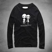 new men brand Shirts Fashion 2016 New Fashion Fitness Long Sleeve alen Tshirts HommeTops&Tees Camisetas Hombre Hip Hop