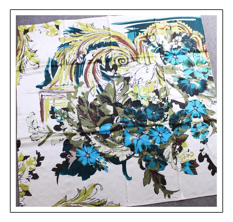 

Magic Palace Silk Embossed Satin Plain Square Scarf Luxury Design Large Shawls Wraps Scarves Pashmina Wholesale KFJ117