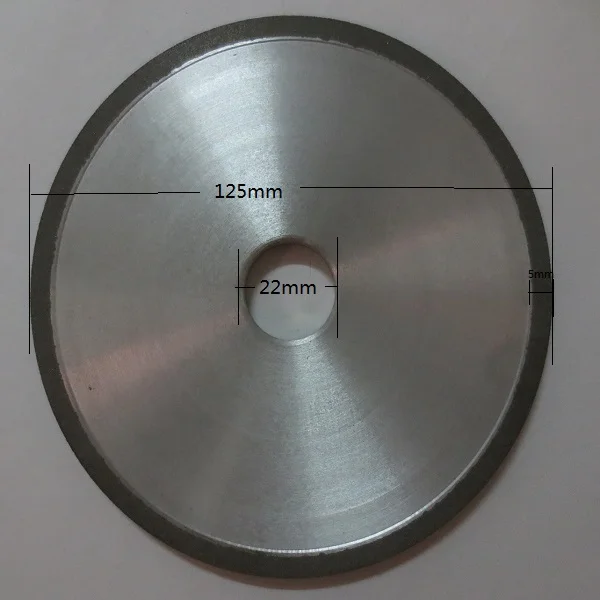 

125x5x22.2x3mm CARBIDE CHAIN sharpening wheel,sharpening wheels for chain saw.Flat type,Resin bond.