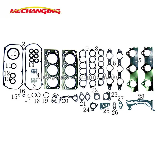 

6G75 V77W FOR MITSUBISHI PAJERO III 3.8 GDi ECLIPSE IV 3.8 Engine Parts Engine Rebuilding Kits Full Set Engine Gasket MD979167