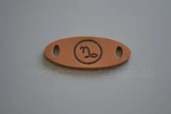 

leather patch, custom leather labels for jeans, bags, shoes in high quality, real leather label, debossed/engraved logo