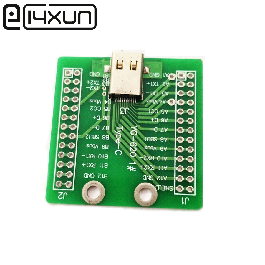 

EClyxun 1pcs 40mm x 40mm USB 3.1/USB3.1 Type C Connector Female Jack Socket Test Board With PCB Board