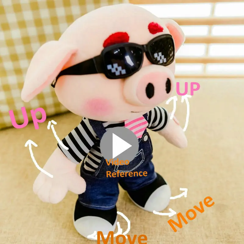 

Electronic bib pant pig singing dura music swag dancing/dancing electronic gift for baby kids birthday Xmas toys for children