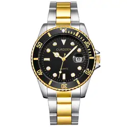 Для мужчин s часы Элитный бренд для мужчин кварцевые часы для мужчин Мода Военная Нержавеющая сталь Дата Спорт аналоговые кварцевые