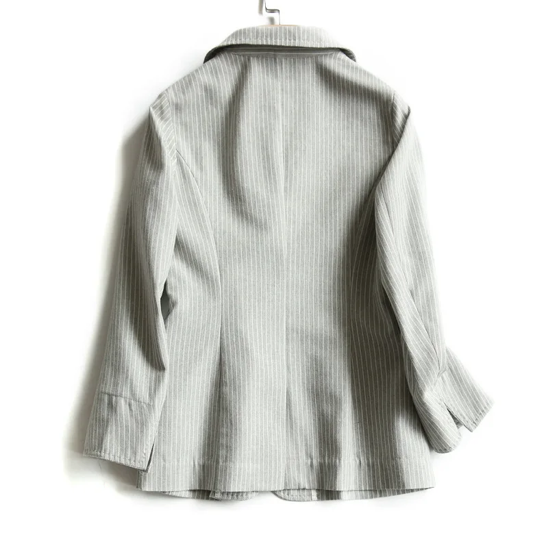 TITOTATO женский костюм Полосатое пальто женский 2 двубортный Блейзер Rayas Chaqueta офисный женский Traje de Las Mujeres