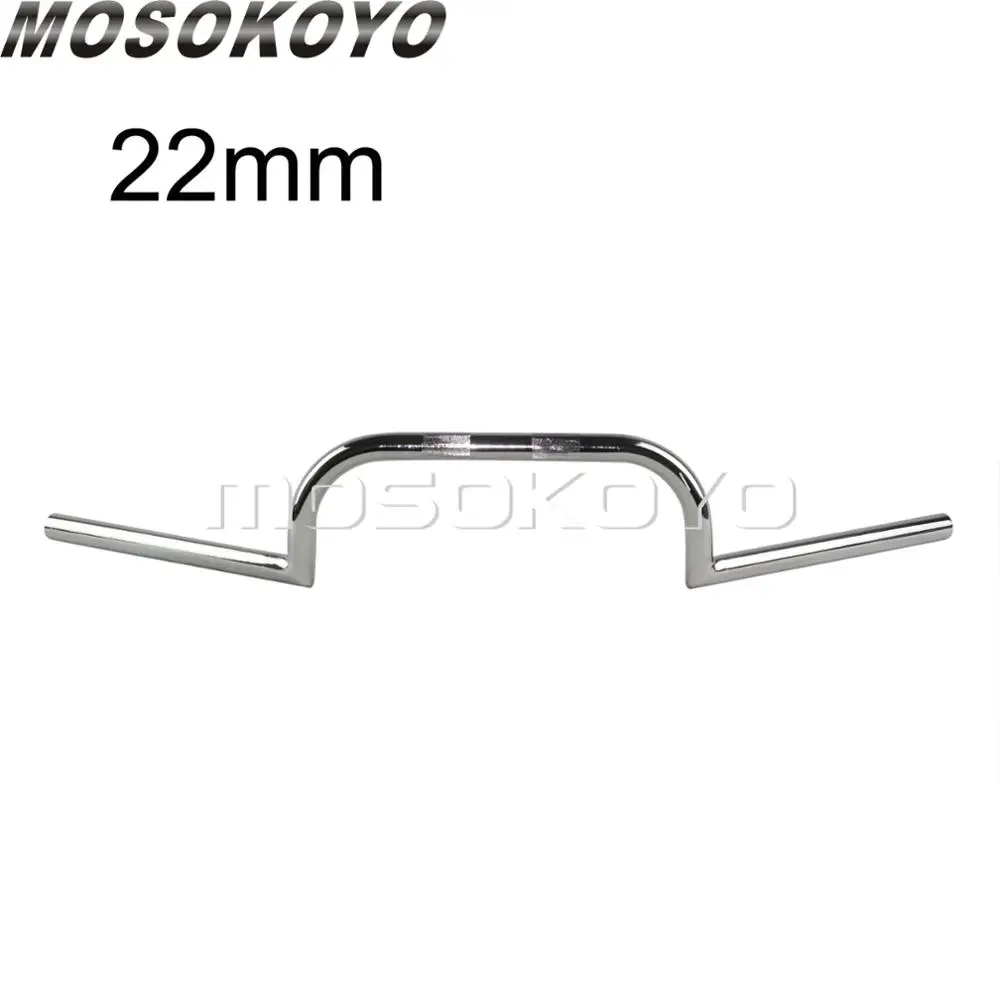 Мотоцикл КАФЕ Racer Clubman 22 мм руль 7/" рукоятки для Harley Bobber Chopper хром - Цвет: 22mm chrome