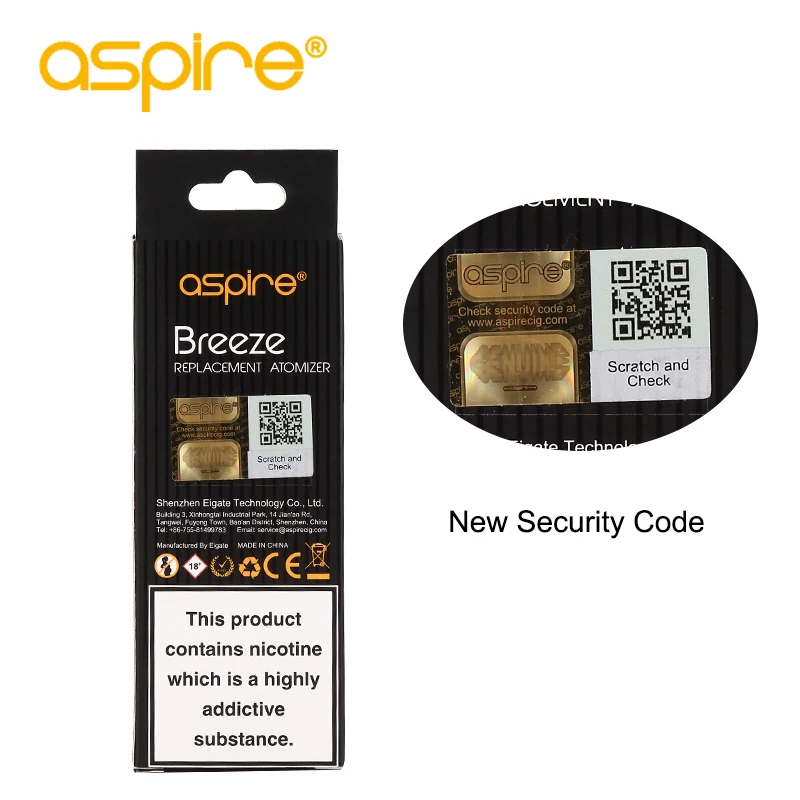 10 шт./лот электронные сигареты Aspire Breeze/Breeze 2 Coil 1 0/1 2/0 6 Ом Vape для электронной Breeze