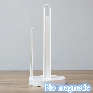 No magnetic Креативный регулируемый держатель для туалетной бумаги, магнитный держатель для полотенец, Белый держатель для полотенец, бумажный рулон для кухни, аксессуары для ванной комнаты - Цвет: No magnetic