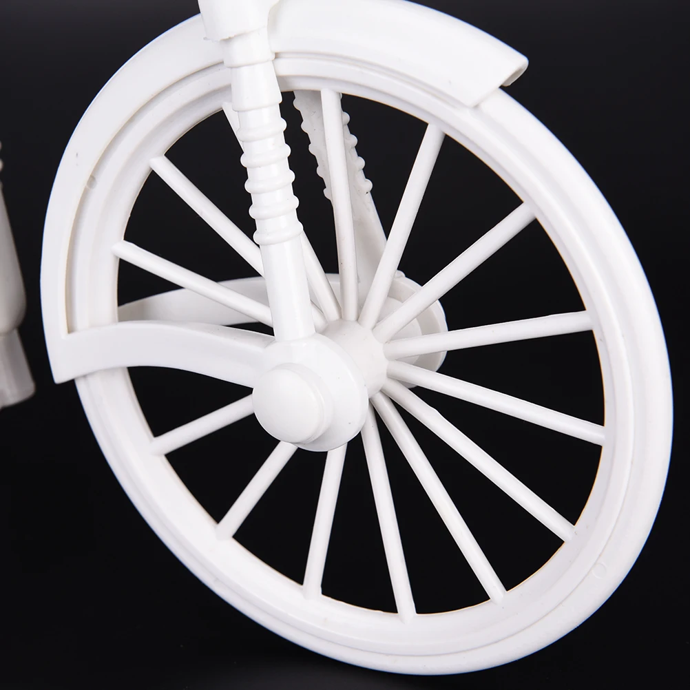 26*16*12 см Пластиковый белый трехколесный велосипед дизайн Цветочная корзина контейнер для цветочных растений украшения дома свадьбы DIY