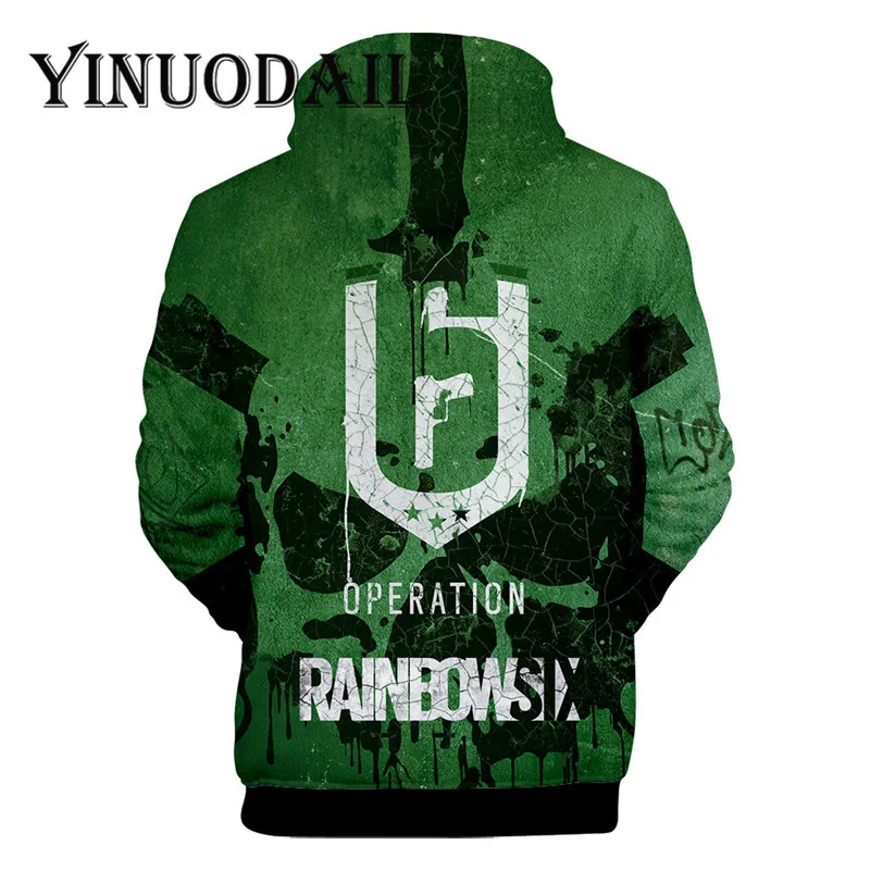 Fans Wear Green Rainbow Six 3D Hoodies for Women & Men Clothes 2018 Sweat Homme Long Sleeve Game Cosplay Fans Wear Green Rainbow Six 3D Hoodies for Women & Men Clothes 2018 Sweat Homme Long Sleeve Game Cosplay