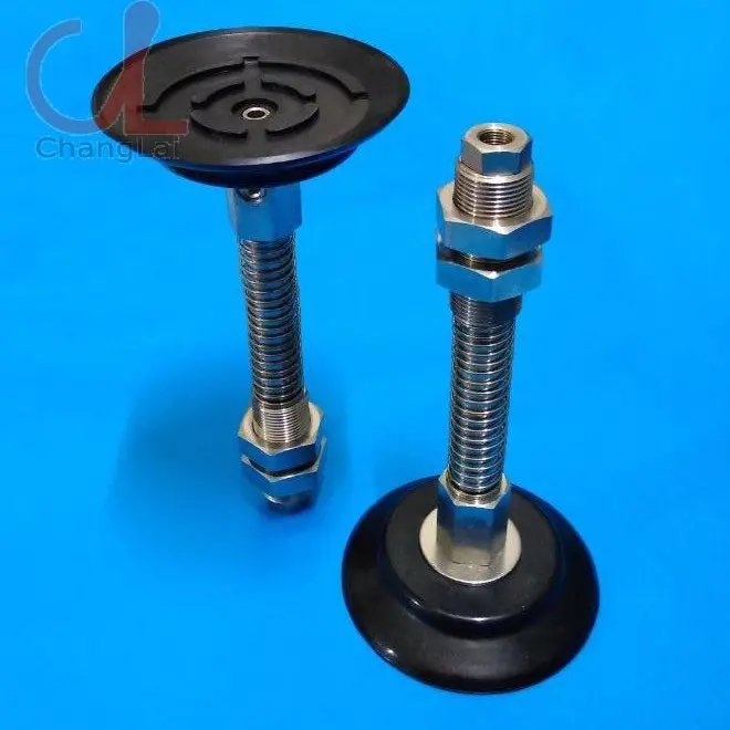 

Flat suction cup (round) for smooth or slightly rough surfaces Vacuum Suction Cups with Spring stroke High suction forces