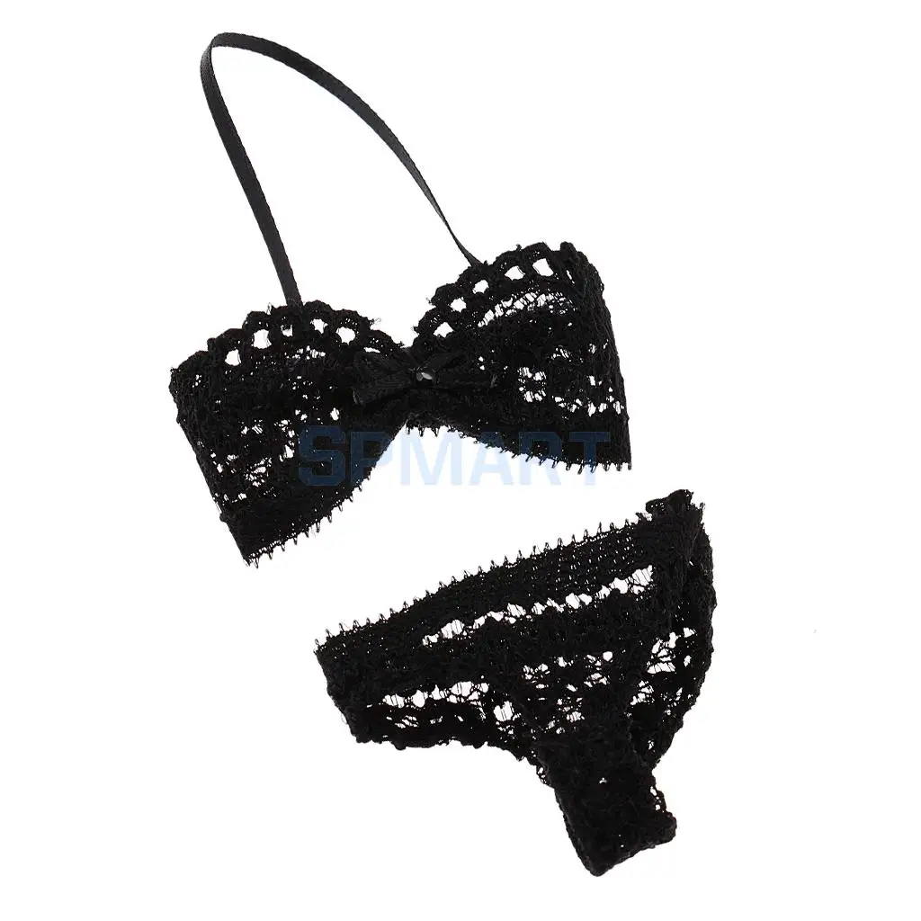 1/6 Scale Black Women Clothes Lingerie Underwear Bra Briefs Bikini Set for 12'' Female Body Action Figure Accessories DIY