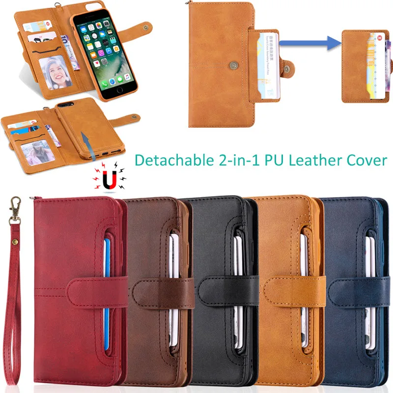 

Luxury Splice 2 in 1 Vintage Leather Flip Wallet Phone Soft Silicone Case Cover Shell Coque Fundas for Samsung Galaxy S9 S9Plus