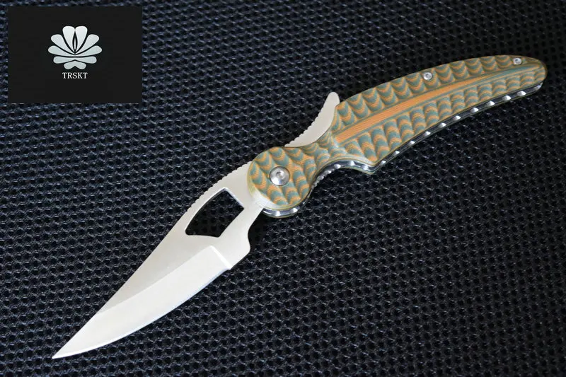 

Trskt Moki Folding Knife Hunting Camping Knives Survival Tool D2 Blade G-10 Handle Gift Outdoor Knife Drop Free Shipping