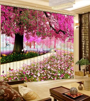 

New High-grade 3D Printing Curtains High Quality HD Blackout Curtains Bedding Room Living Room Sunshade Window Curtain CL-D179
