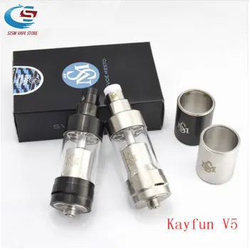 

Factory Price RTA Kayfu V5 1:1 Atomizer Rebuildable Tank 5ml Capacity 22mm Diameter fit 510 Thread E Cigarette Vape Box Mod