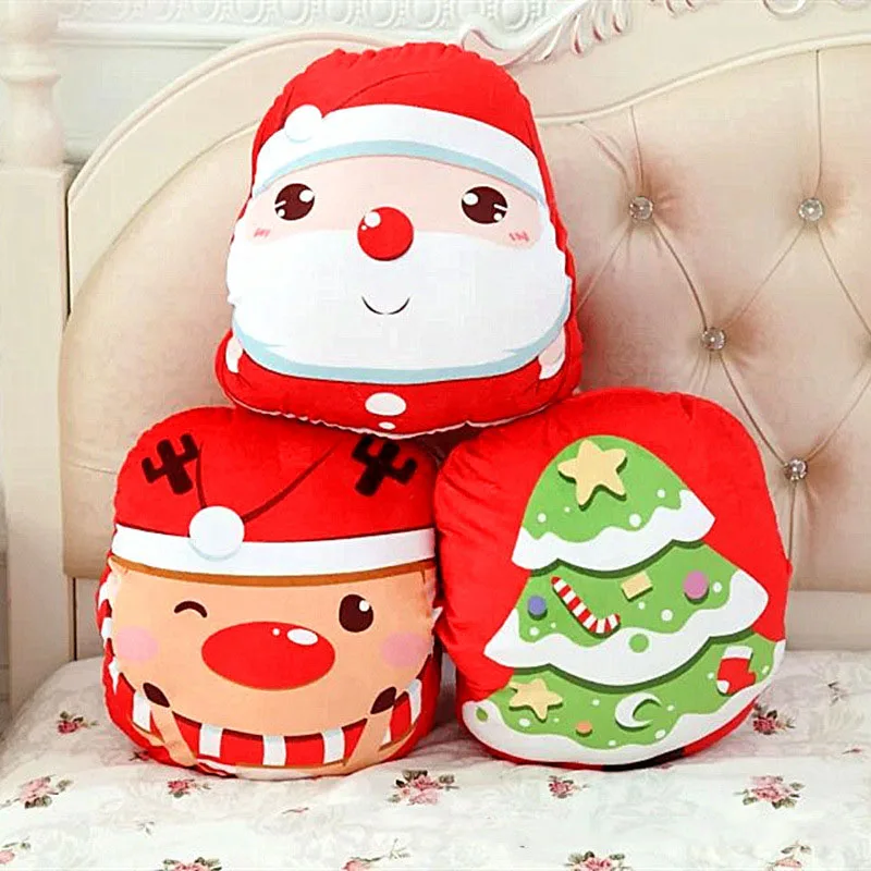 KKLOVELY 10cm Christmas Santa Claus Tree Deer Plush Dolls Warm Hand Pillow Contton Toy For Kids Children Top Quality | Игрушки и хобби