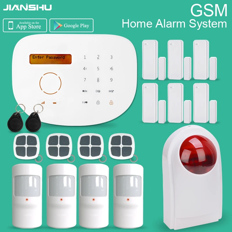 Hot Selling Free Shipping GSM Alarm System 433MHz Home Burglar Security
