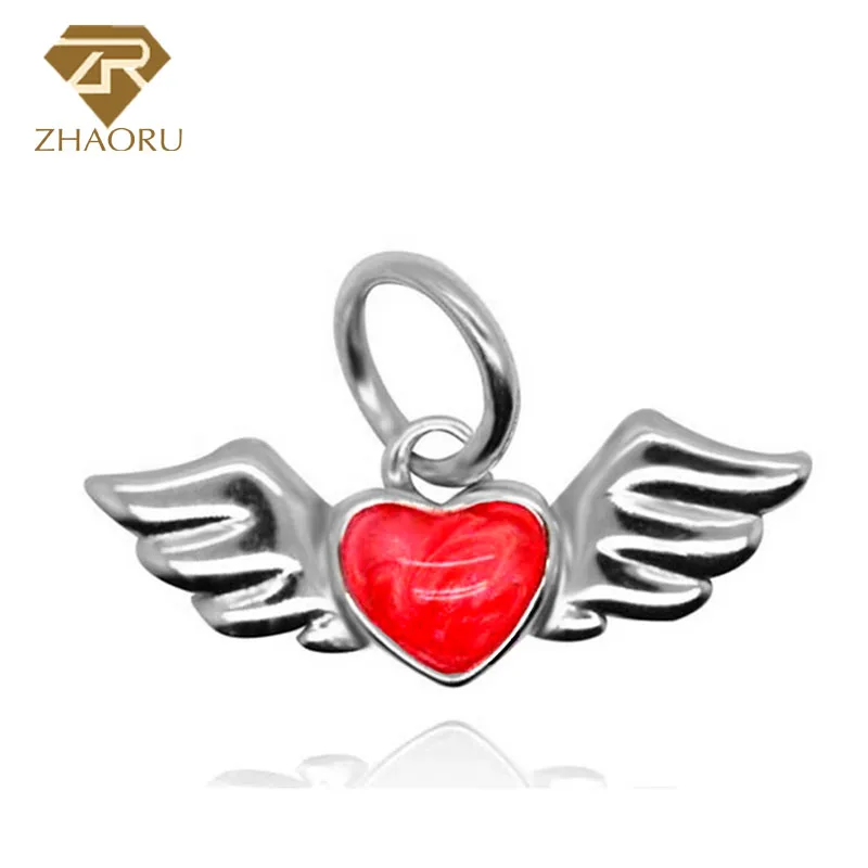 

Zhaoru 925 Sterling Silver Enamal Pendant Charm Fit Pandora Bracelet & Bangle & Necklace DIY Fine Jewelry Charm None Stone