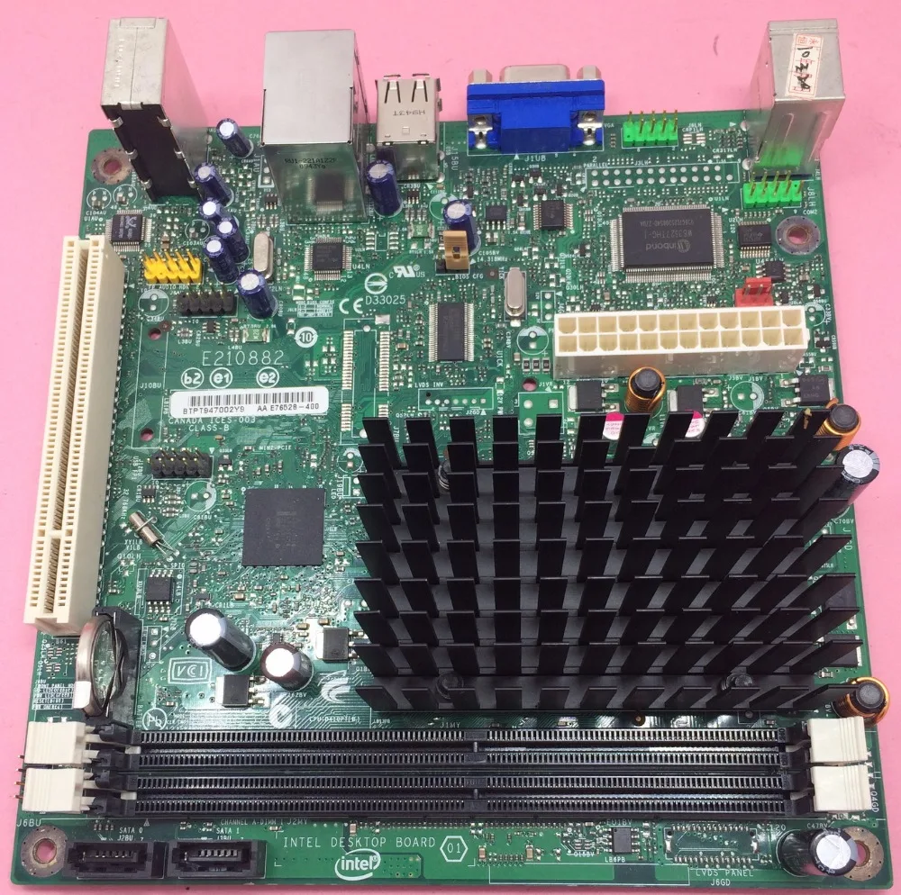 Подходит для Intel D510MO Atom D510 D410PT D410CP D410PT/PTL mini ITX 17*17 HTPC POS NAS материнская плата