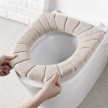 

Winter Comfortable Soft Heated Washable Toilet Seat Cover Set Kids Bathroom Accessories Interior For Home Decor Closestool Mat