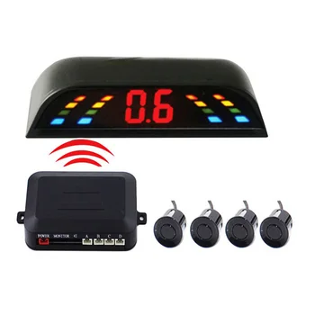 

Auto Parking Assist LED Display 4 Sensors Wireless Parking Sensor Wireless Parking Sensors for Cars Wirless Reverse Backup Radar