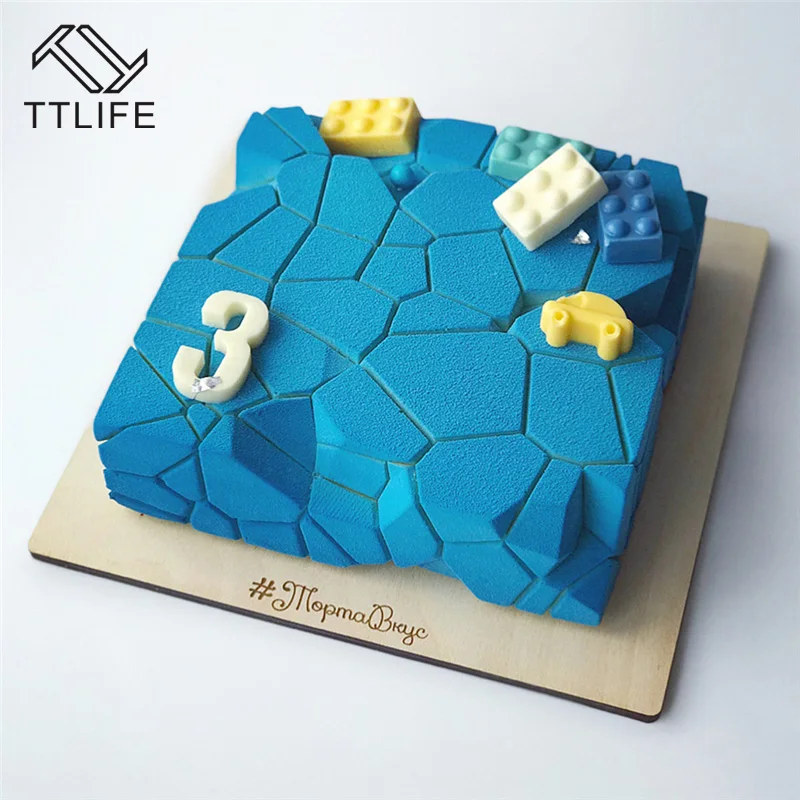 

TTLIFE Cube-Shape Non-stick Silicone Cake Chocolate Mousse Mold Dessert Bakeware Fondant Pastry Confectionery Pudding Tray