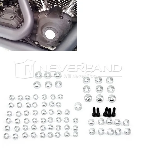 

High Quality Chrome Motorcycle Bolt Topper Caps Set For Harley Touring Electra Glide Road King 2007-up D35