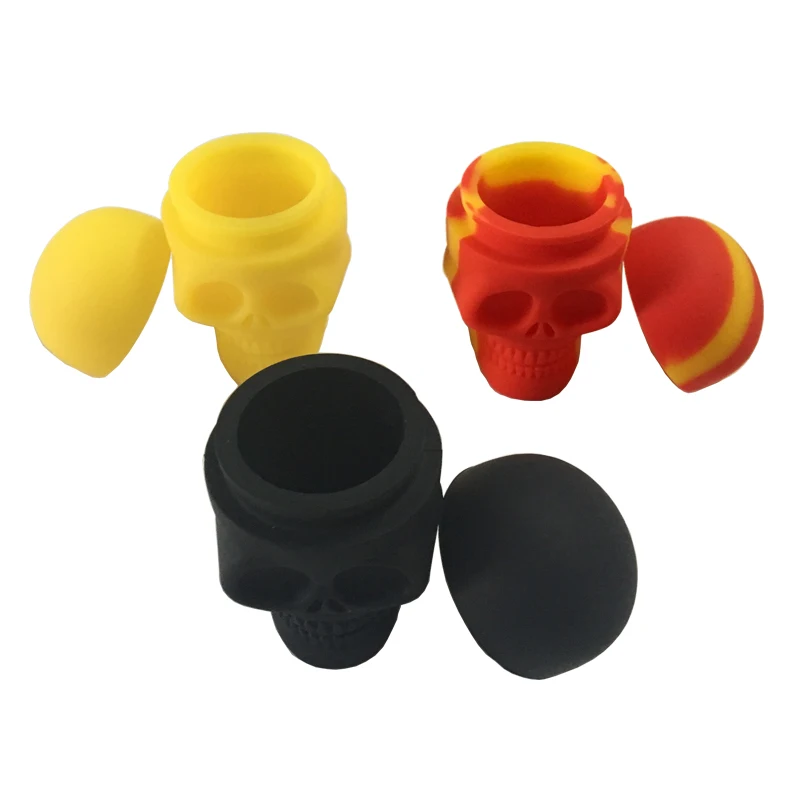 Skull Silicone Stash Jar Large Silicone Concentrate Container Storage