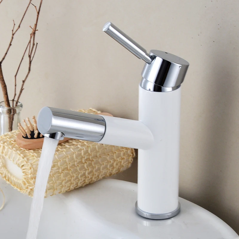 Bathroom Faucet Mixers Chrome Finish Brass Basin Sink Faucets Single