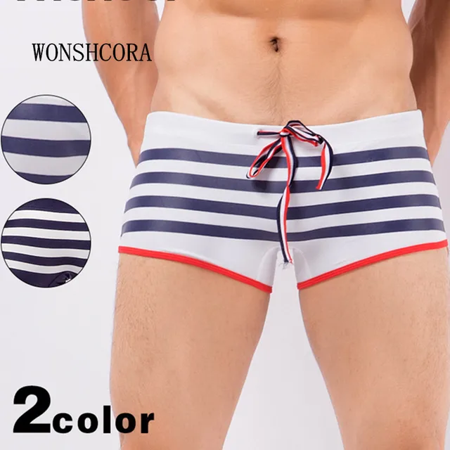 Best Price Mens Swim Briefs Swimming Trunks Man Swimsuit Swimming Briefs Men's Swimwear Bathing Suit Striped Shorts 2017 WONSHCORA Sunga Best Price Mens Swim Briefs Swimming Trunks Man Swimsuit Swimming Briefs Men's Swimwear Bathing Suit Striped Shorts 2017 WONSHCORA Sunga