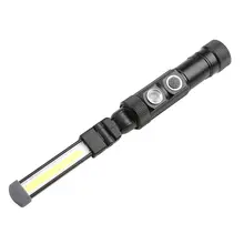 USB Перезаряжаемый COB рабочий светильник портативный наружный светильник-вспышка Магнитный светодиодный фонарь с подвесным крюком