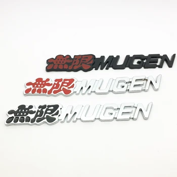 

free shipping 3D Mugen Car Stickers Emblem Rear Badge Aluminum Chrome Decal Car Styling For Honda Civic Accord CRV fit