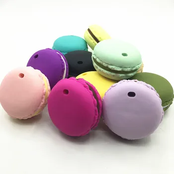 

2017NEW silicone teething Macaroon pendant Silicone Baby Teething necklace for Baby Food Grade Silicone pendant
